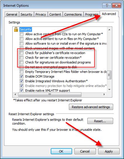 certificate errors in internet explorer 9